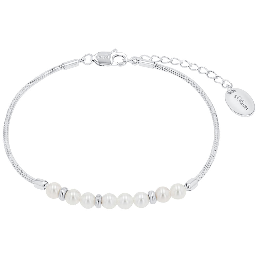 s.Oliver Damen Armband mit Perlen