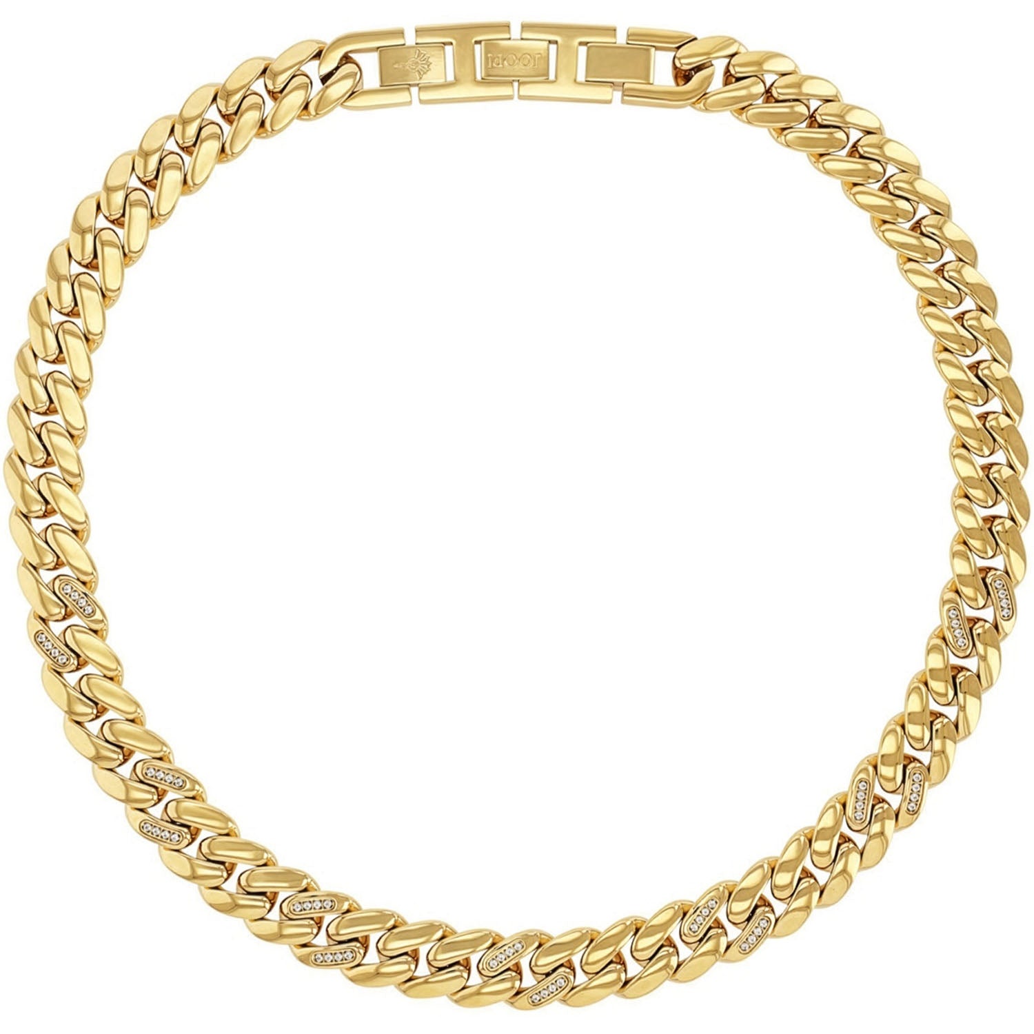 JOOP! Damen Panzer-Halskette Edelstahl vergoldet