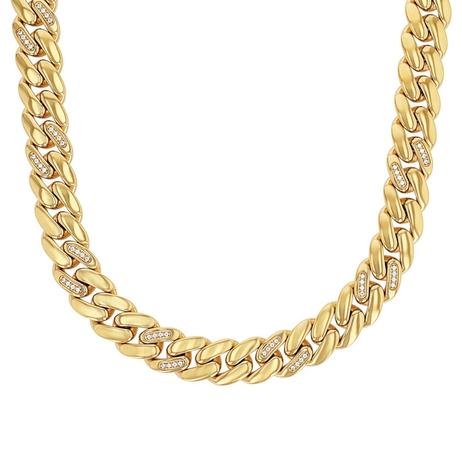 JOOP! Damen Panzer-Halskette Edelstahl vergoldet