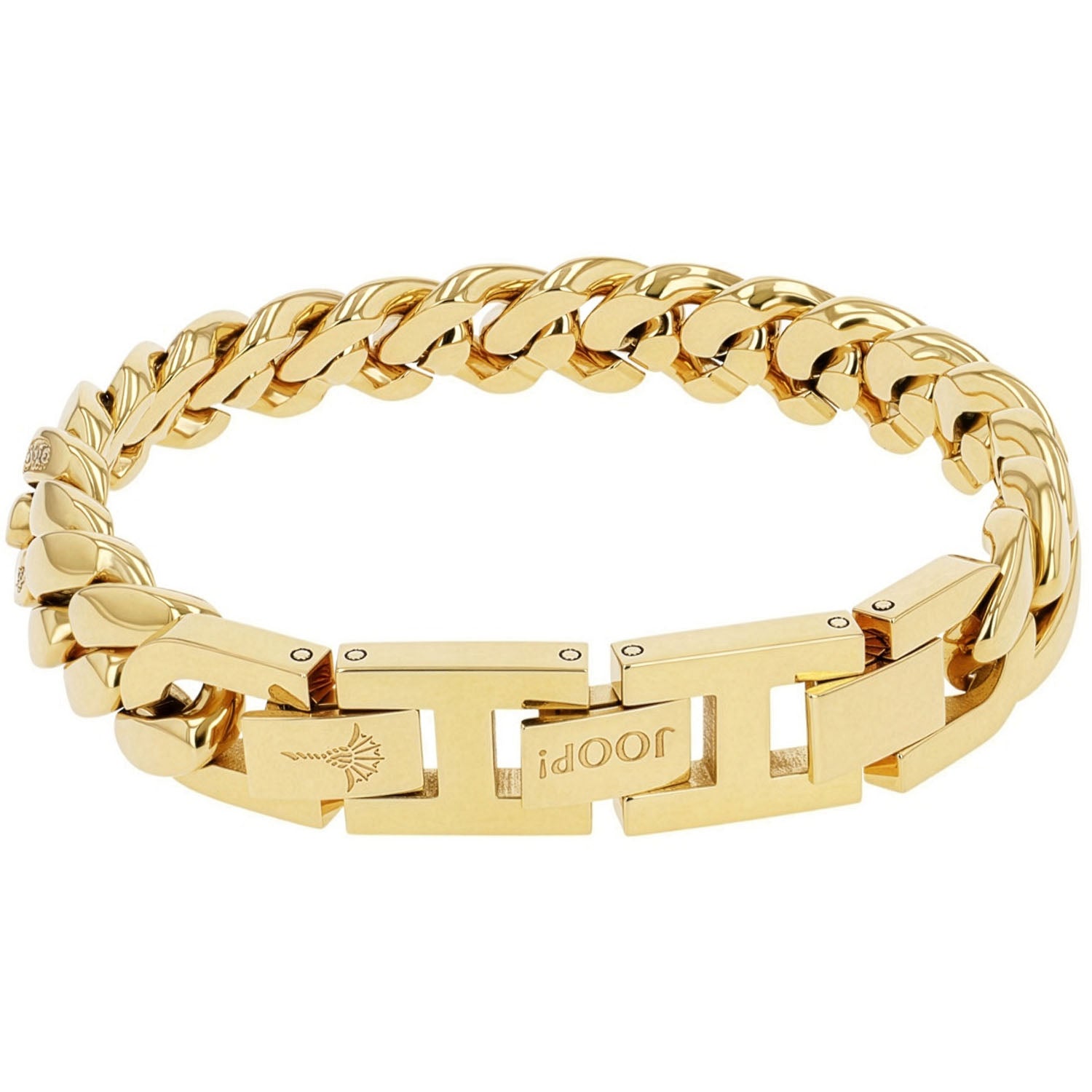 JOOP! Damen Panzer-Armband Edelstahl vergoldet