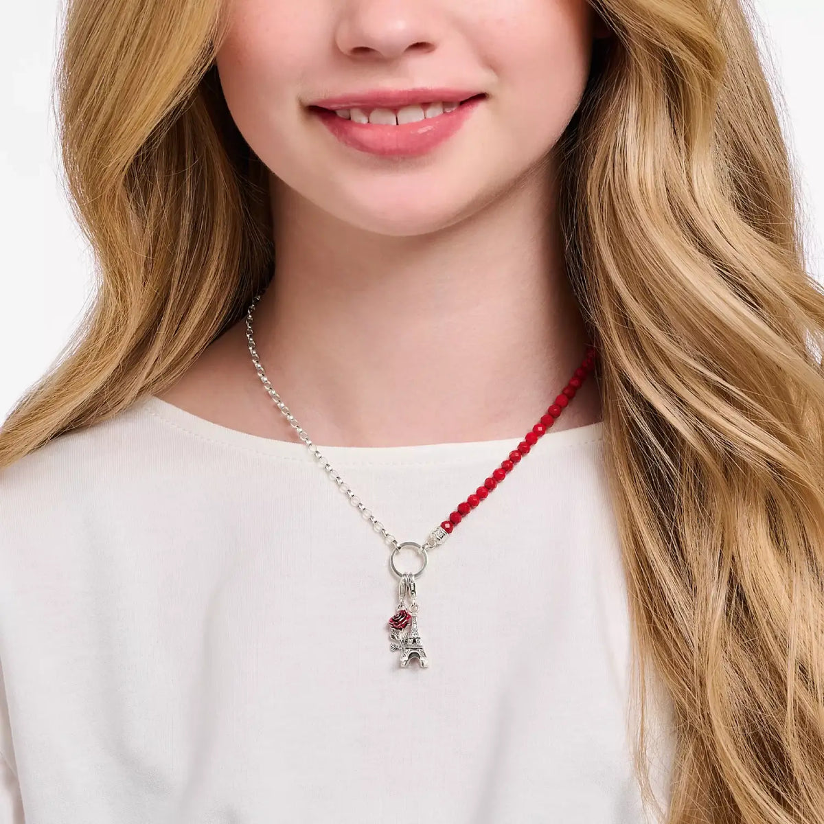 Thomas Sabo Charm-Anhänger Rote Rose Silber - Original