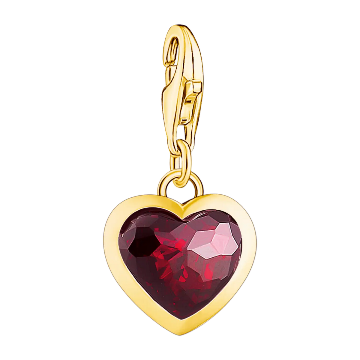 Thomas Sabo Charm-Anhänger Herz Rot vergoldet - Original