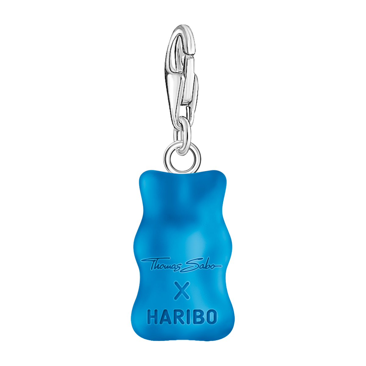 Thomas Sabo Charm-Goldbären-Anhänger in Blau Silber - Original