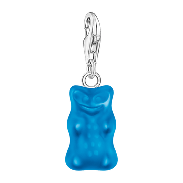 Thomas Sabo Charm-Goldbären-Anhänger in Blau Silber - Original
