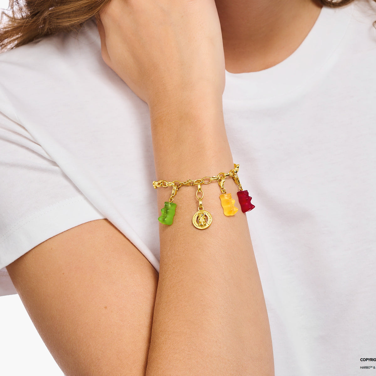 Thomas Sabo Charm-Goldbären-Anhänger in Gelb Silber - Original