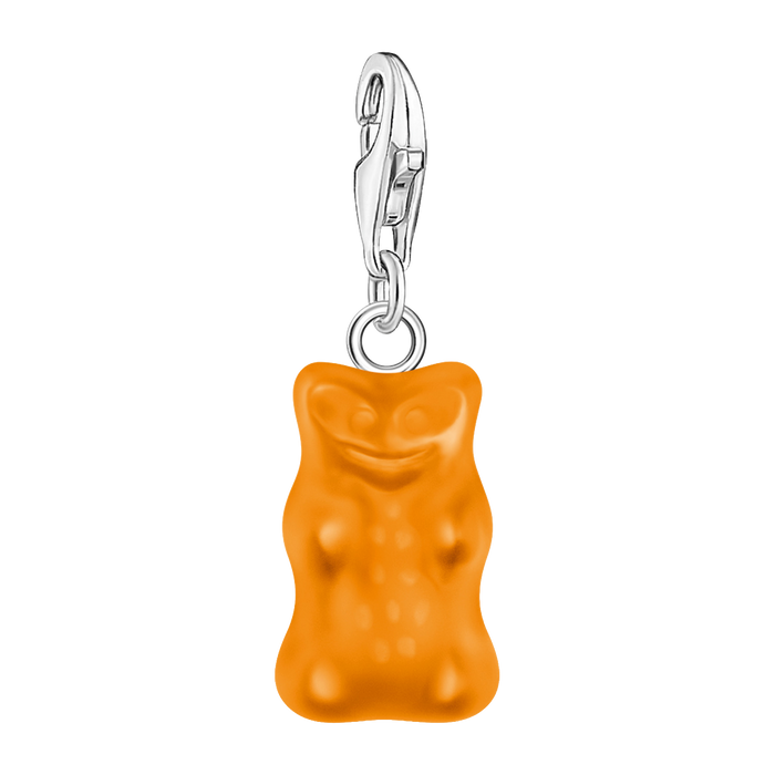 Thomas Sabo Charm-Goldbären-Anhänger in Orange Silber - Original