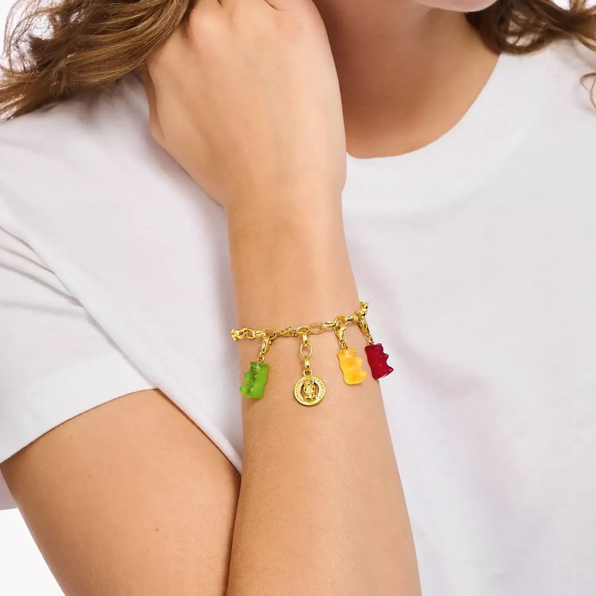 Thomas Sabo Charm-Goldbären-Anhänger in Rot Gold - Original