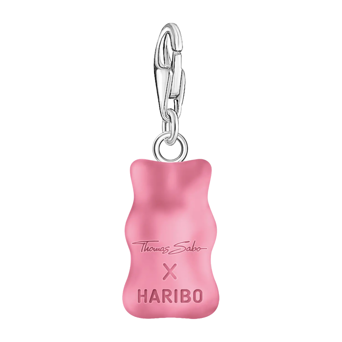 Thomas Sabo Charm-Goldbären-Anhänger in Pink Silber - Original