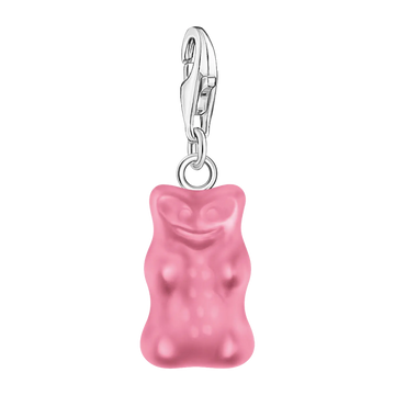 Thomas Sabo Charm-Goldbären-Anhänger in Pink Silber - Original