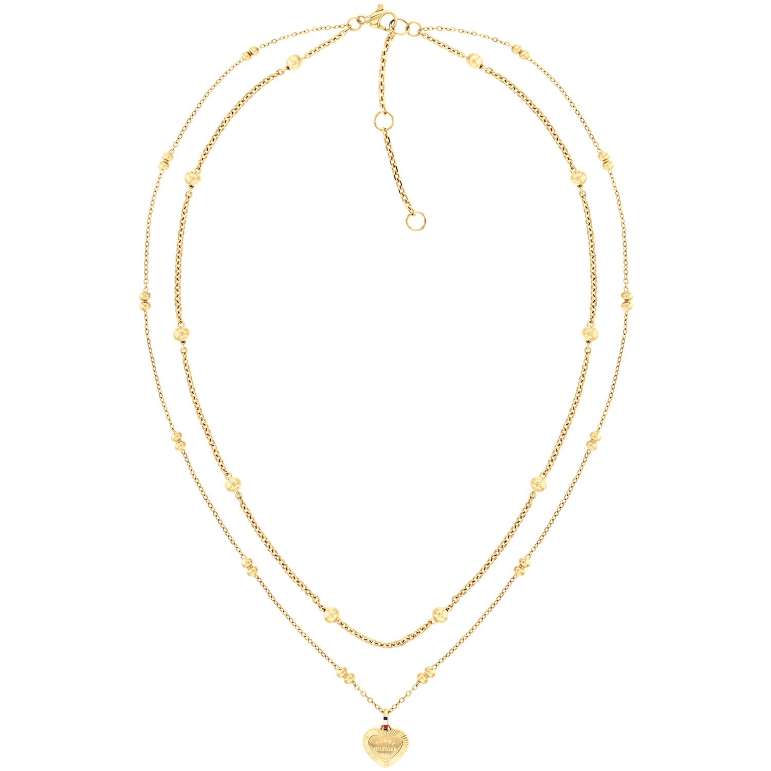 Tommy Hilfiger Damenkette mit Herz Anhänger Layered