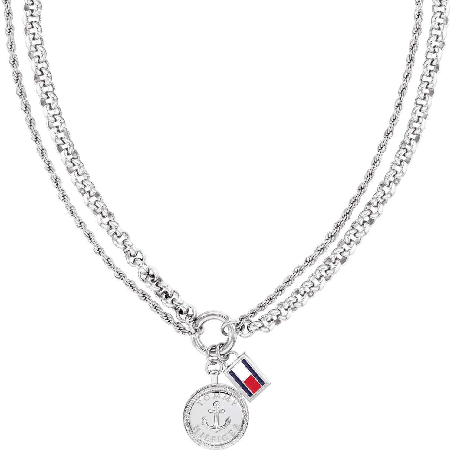 Tommy Hilfiger Damenkette mit Anhänger Charms