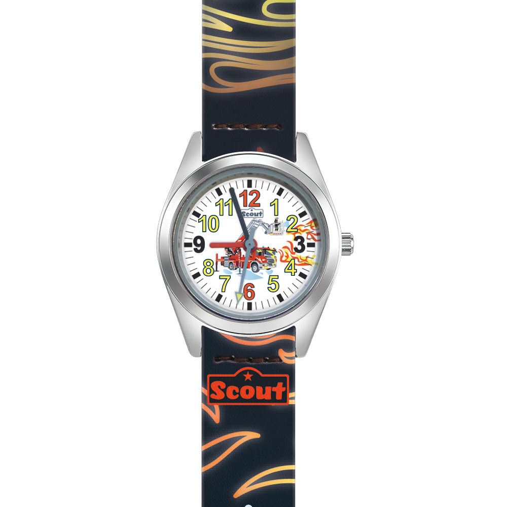 Scout Kinderuhr Classic Feuerwehr & Flammen