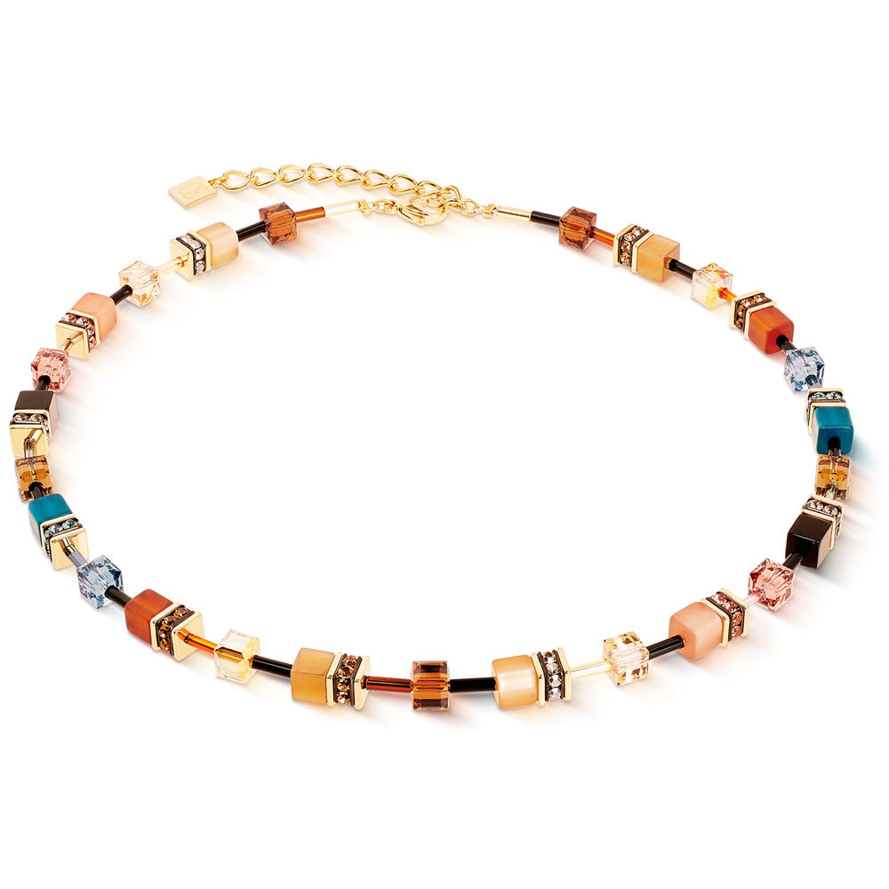 GeoCUBE® Iconic Halskette Earth Mirage Gold