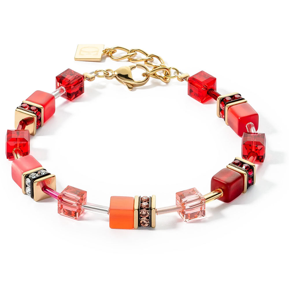 GeoCUBE® Iconic Armband Gold-Rot