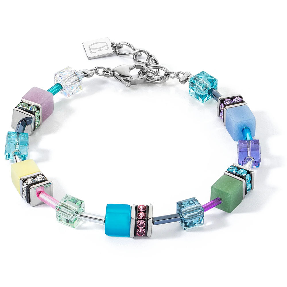 GeoCUBE® Iconic Armband Silber-Ice Pastels