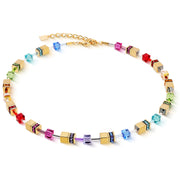 GeoCUBE® Iconic Metallic Halskette Rainbow Gold