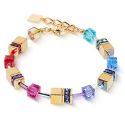 GeoCUBE® Iconic Metallic Armband Rainbow Gold