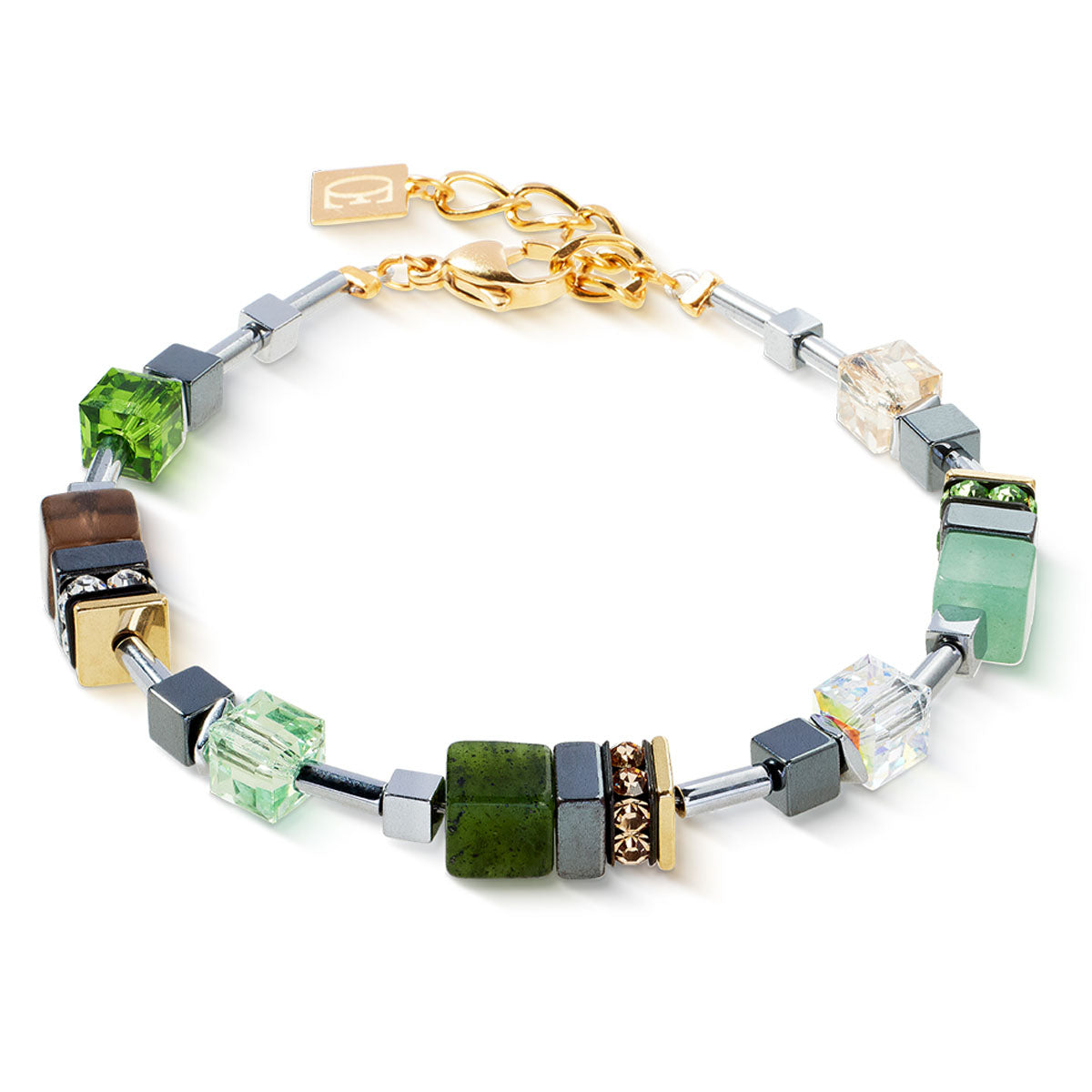 GeoCUBE® Precious Motion Armband Forest Light Gold