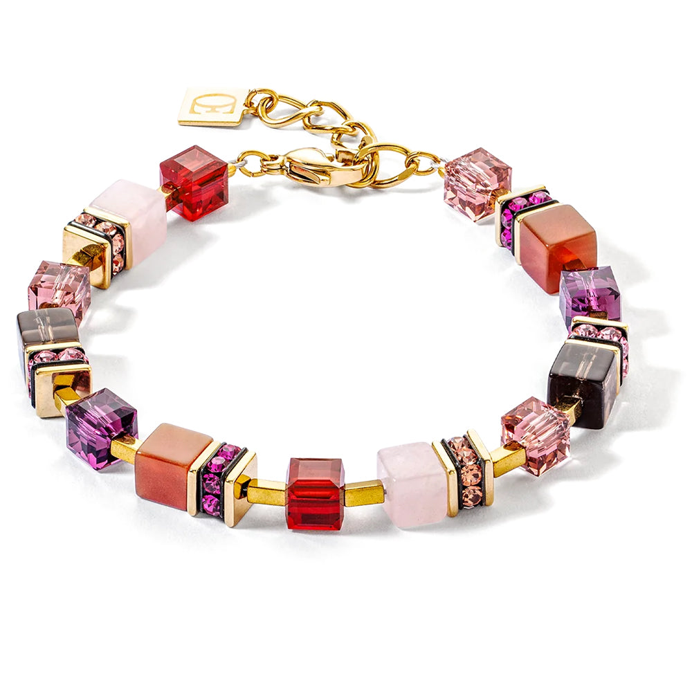 GeoCUBE® Precious Statement Armband Gold-Rot