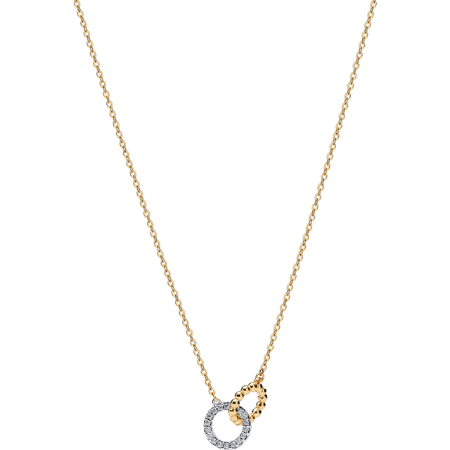 Pandora Verschlungene Kreise Halskette mit Kugeln und Pavé