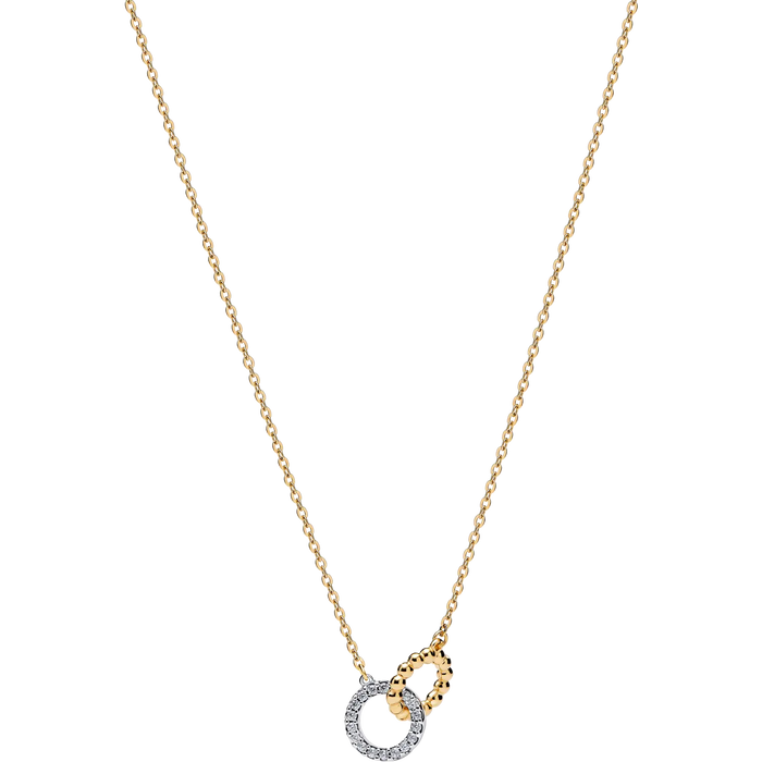 Pandora Verschlungene Kreise Halskette mit Kugeln und Pavé