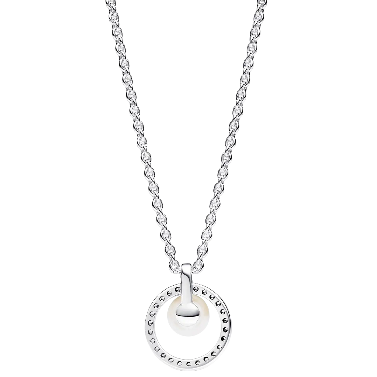 Pandora Behandelte Süßwasserzuchtperle & Pavé Collier-Halskette