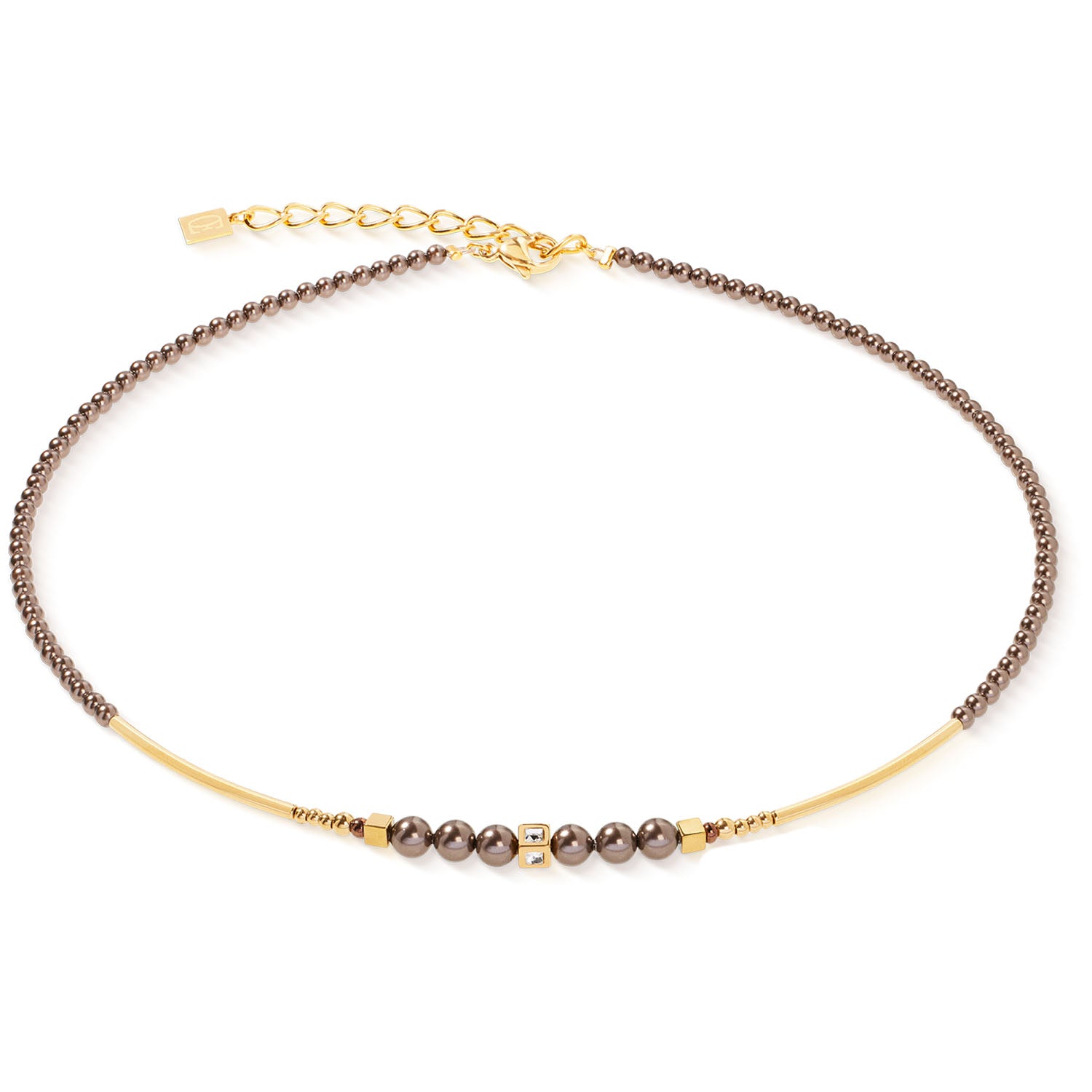 Coeur De Lion Halskette Shimmering Princess Pearls Gold-Braun