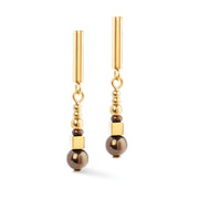 Coeur De Lion Ohrringe Shimmering Princess Pearls Gold-Braun