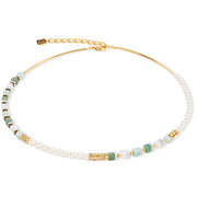 Coeur De Lion Precious Fusion Offset Halskette Gold-Grün