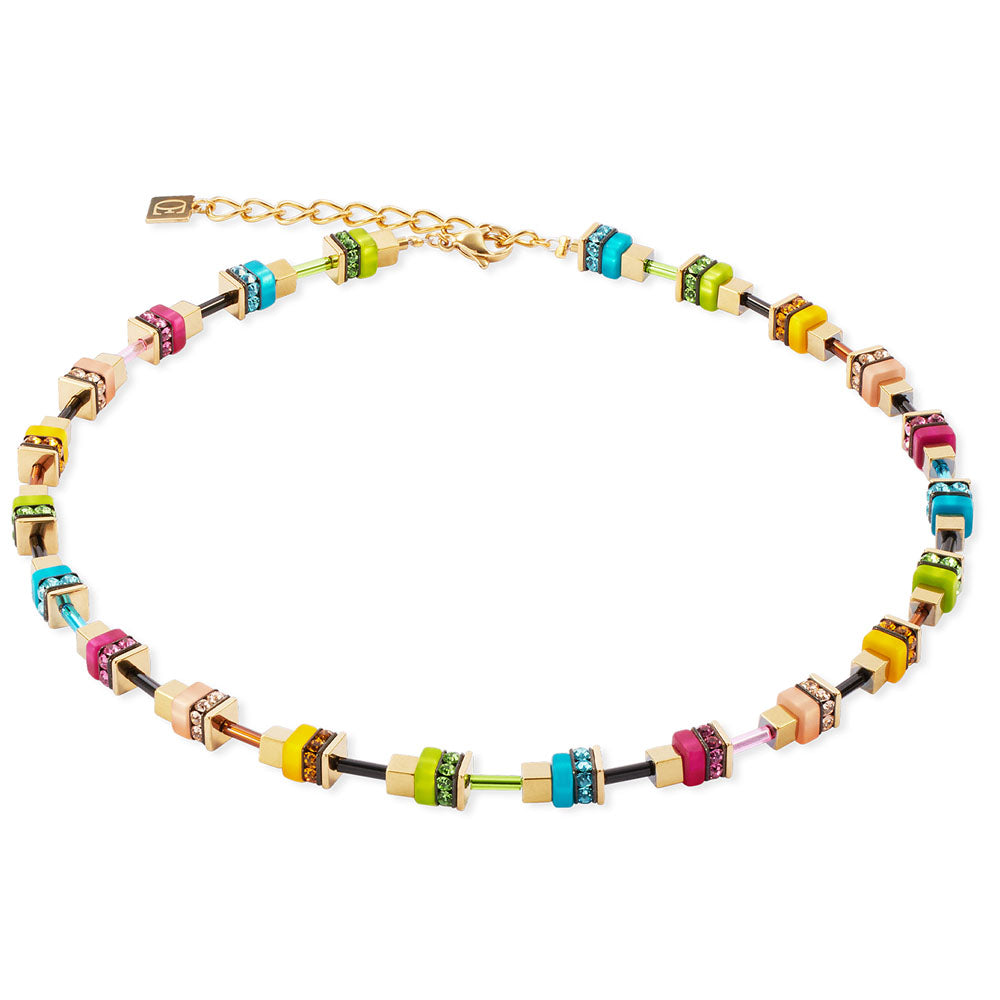 Coeur De Lion Halskette Boho Sunset Cube Rainbow