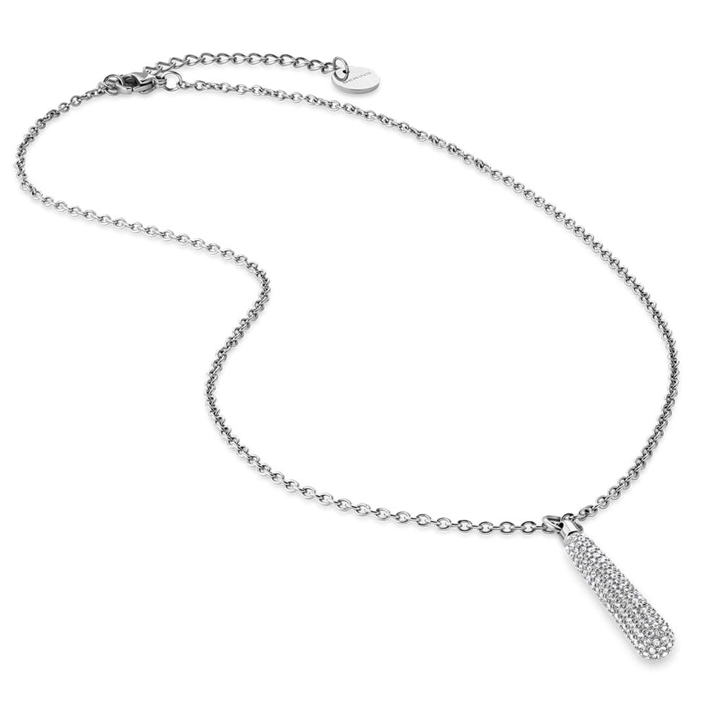 BERING Arctic Pavé Halskette silber glänzend