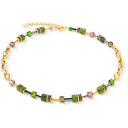 GeoCUBE® Chunky Chain Halskette Gold-Grün