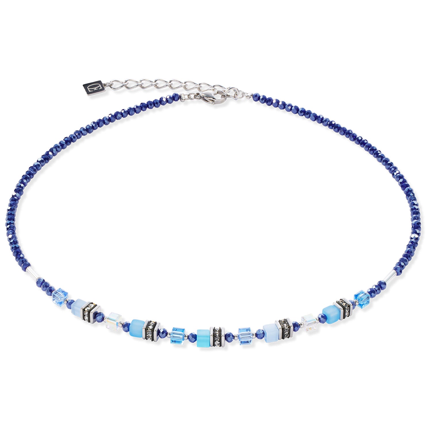 Coeur De Lion Halskette Mini Cubes Blau