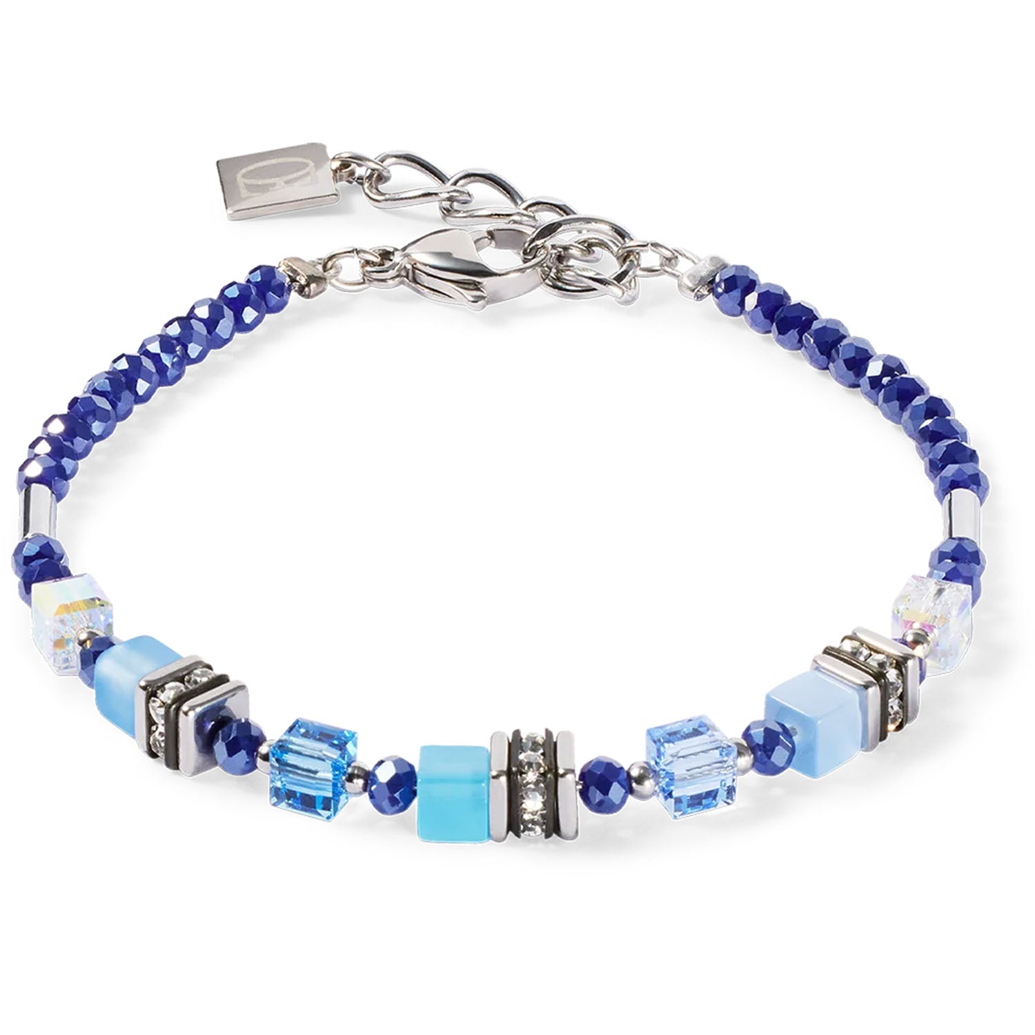Coeur De Lion Armband Mini Cubes Blau