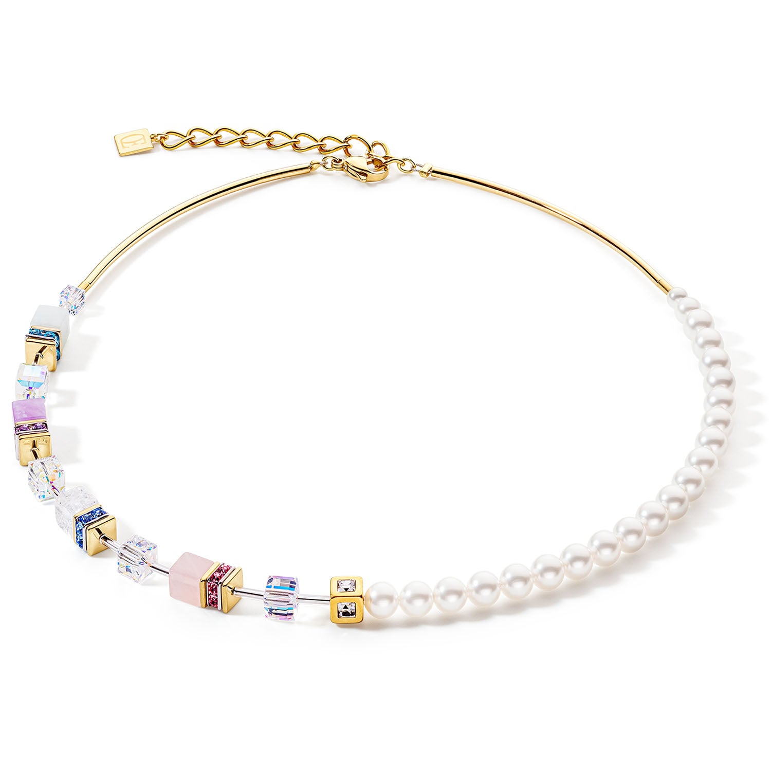 GeoCUBE® Precious Fusion Pearls Halskette Multicolor Pastell