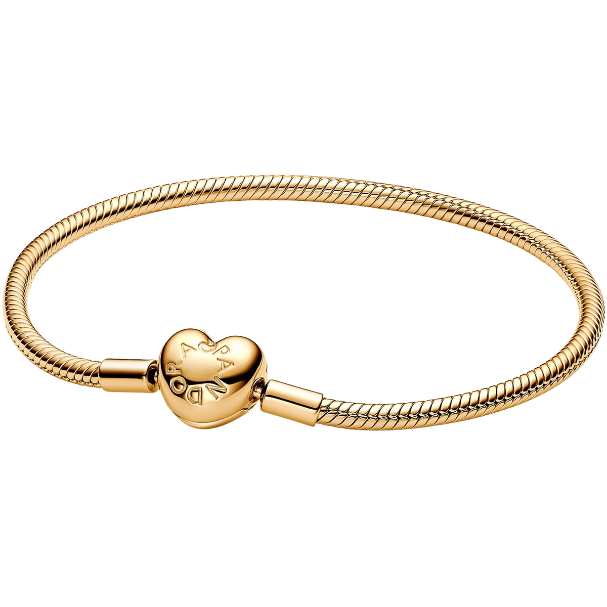 Pandora Moments Schlangen-Gliederarmband mit Herz-Verschluss