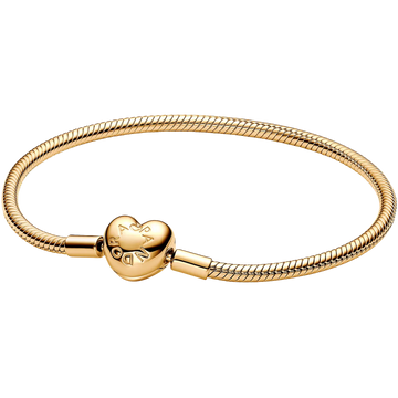 Pandora Moments Schlangen-Gliederarmband mit Herz-Verschluss