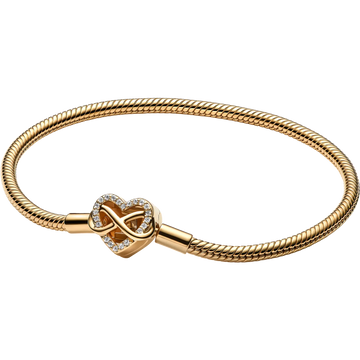 Pandora Moments Schlangenarmband mit Unendlichkeits-Herzverschluss
