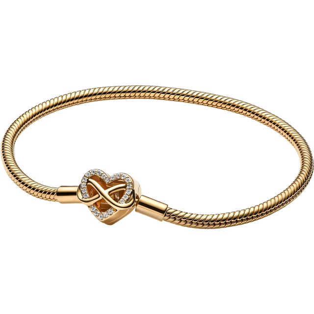 Pandora Moments Schlangenarmband mit Unendlichkeits-Herzverschluss