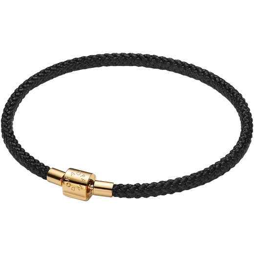 Pandora Moments Schimmerndes Schwarzes Kordel-Armband