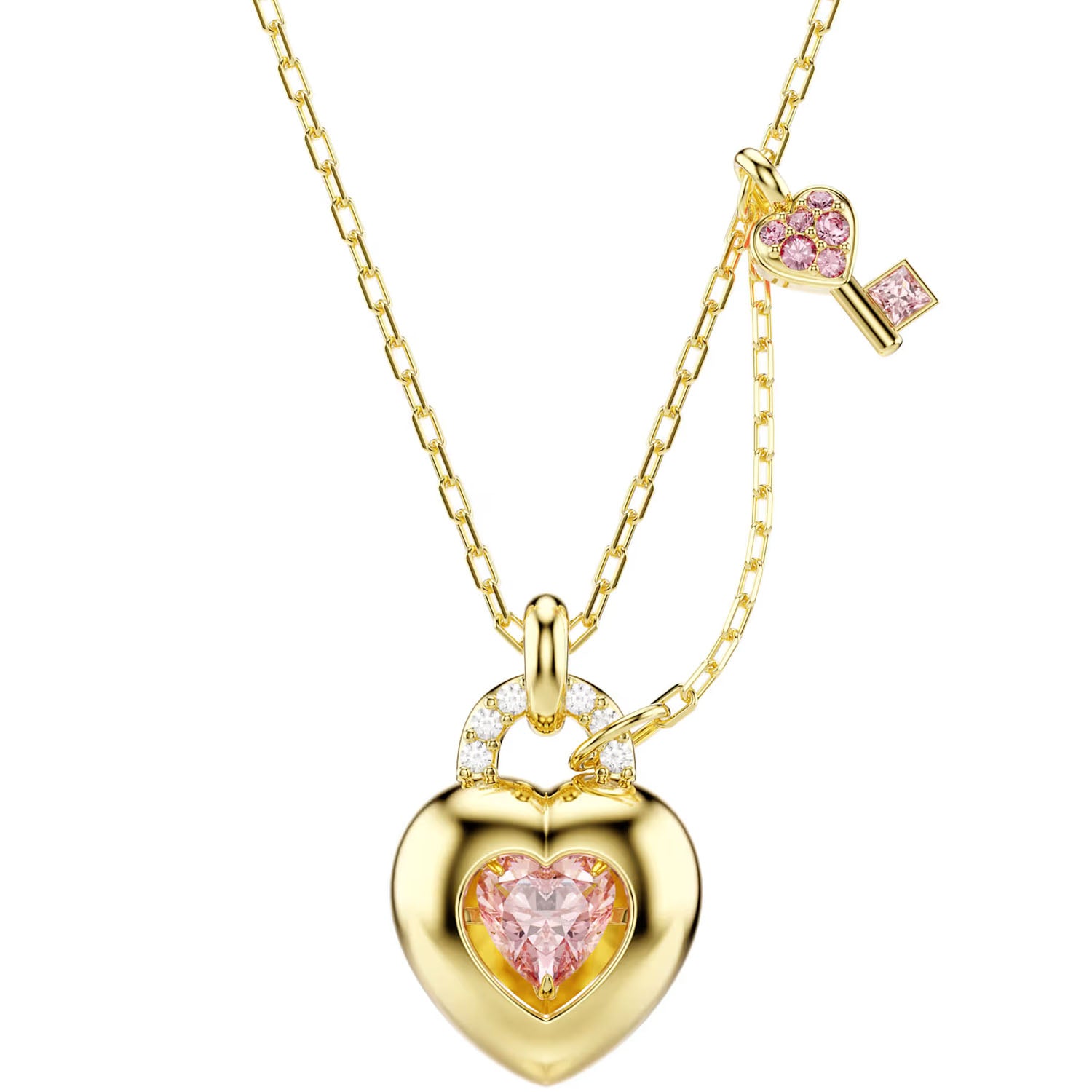 Swarovski Halskette Idyllia Anhänger Herz mit Schlüssel