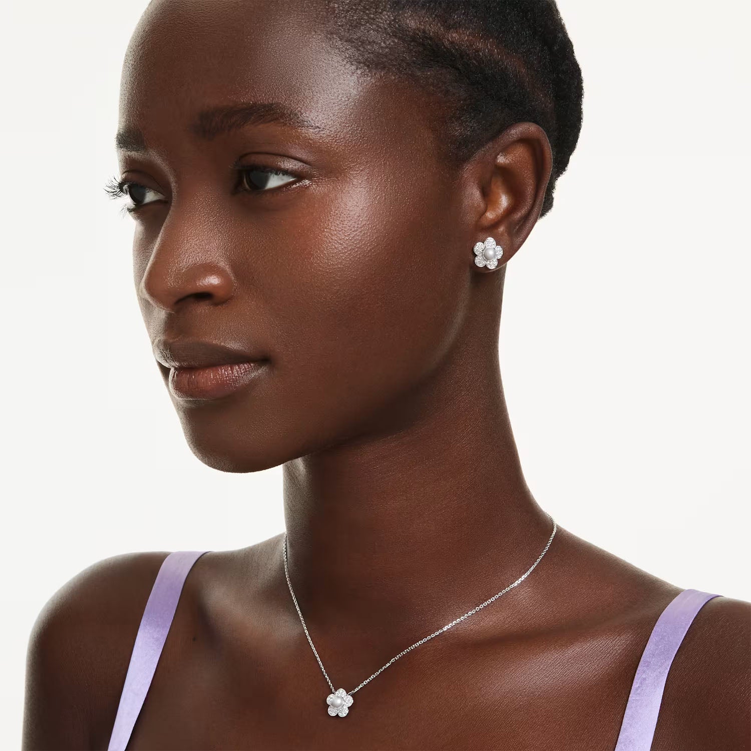 Ariana Grande x Swarovski Set Halskette & Ohrstecker Blume