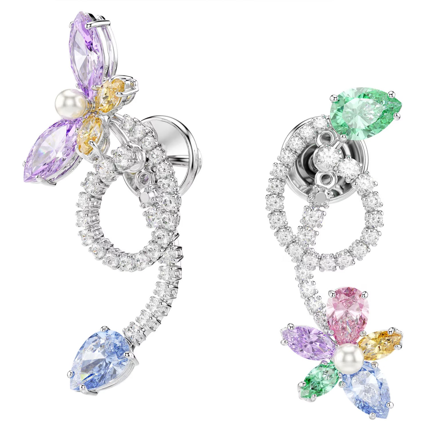 Ariana Grande x Swarovski Drop-Ohrhänger mit Ohrring Jacket Libelle & Blume