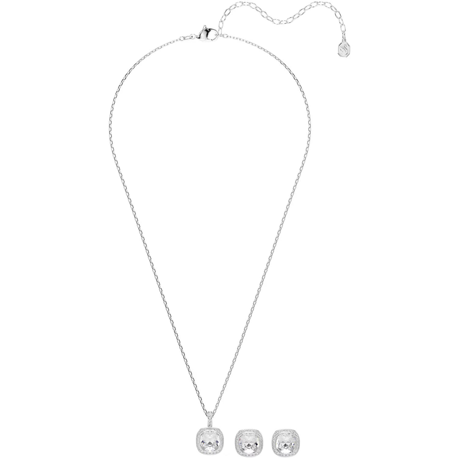 Swarovski Una Angelic Set Halskette und Ohrstecker Kissenschliff