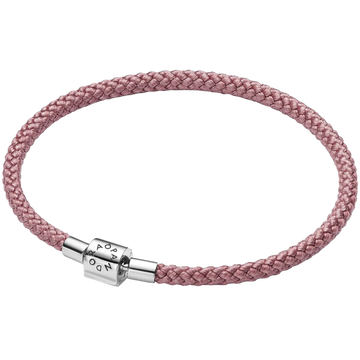 Pandora Moments Schimmerndes Rosafarbenes Kordel-Armband