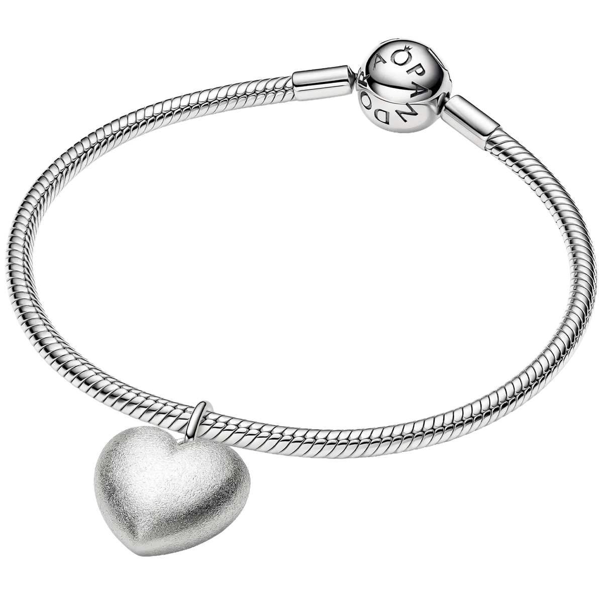 Pandora Moments Mattes Puffy Herz Charm-Anhänger