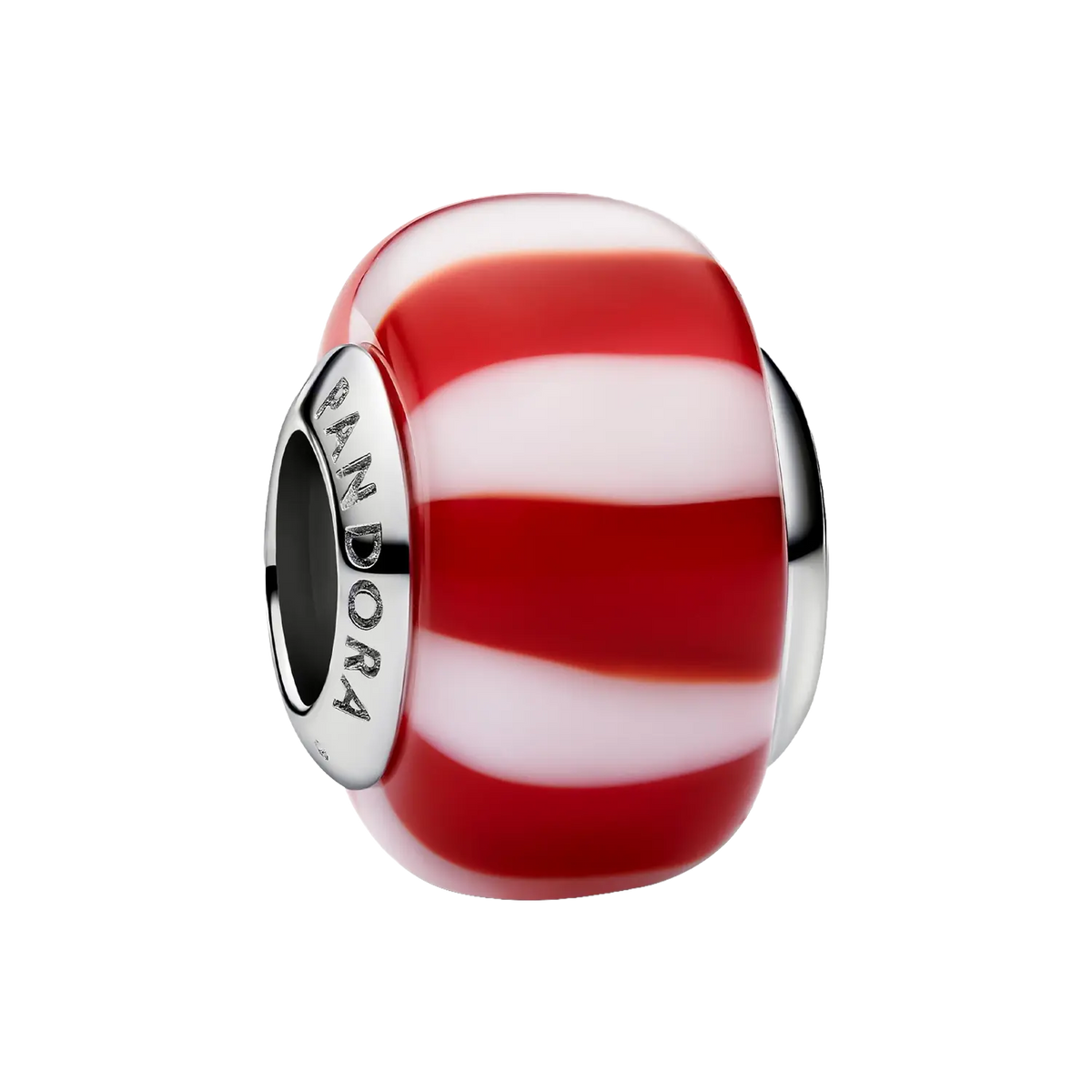 Pandora Moments Rotes Pfefferminz Murano-Glas Charm