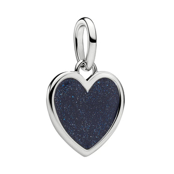 Pandora Moments Gravierbares Blaues Herz Charm-Anhänger