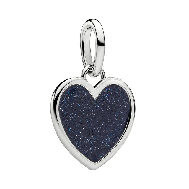 Pandora Moments Gravierbares Blaues Herz Charm-Anhänger