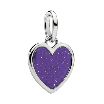 Pandora Moments Gravierbares Violettes Herz Charm-Anhänger